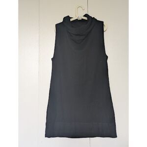 Gap Black Y2K Viscose Blend Sleeveless Turtleneck Sweater Dress Sz XL